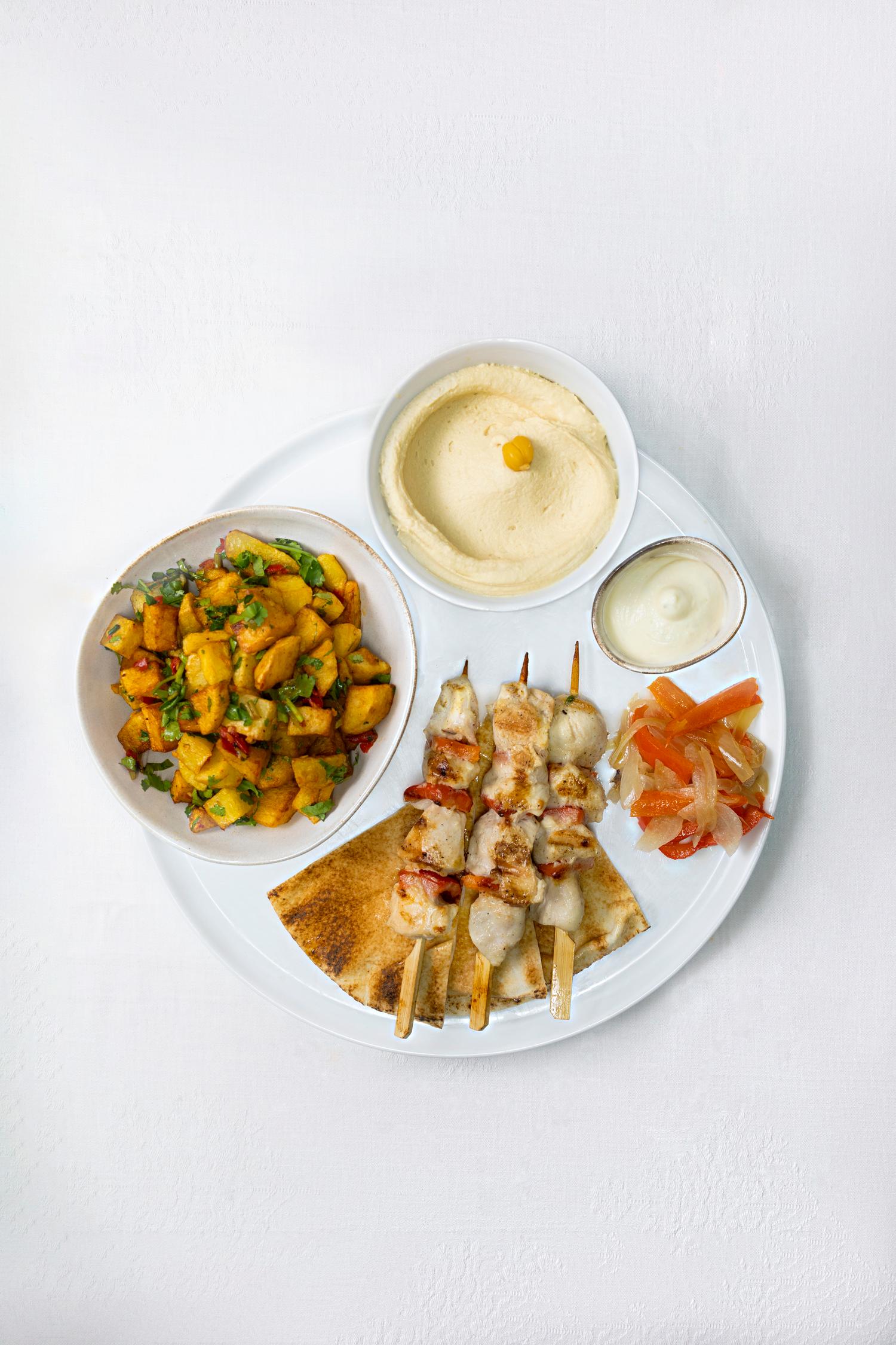 Lebanese Grilled Chicken Shish Taouk Skewers