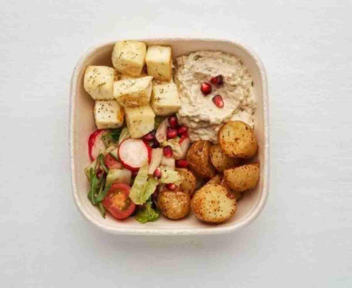 Grilled Halloumi & Baba ghanoush Bowl