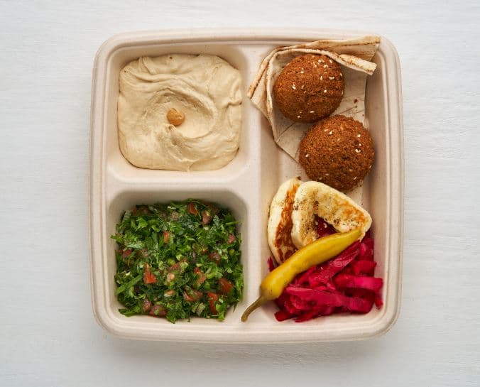 Falafel-Halloumi Mezze Box