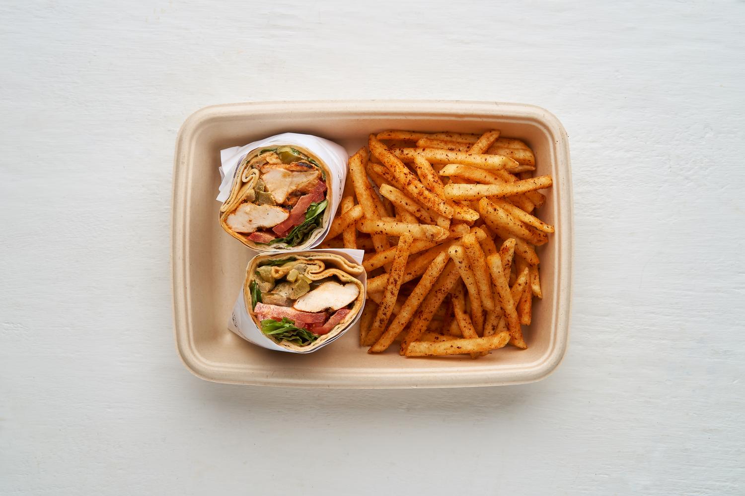 Grilled Chicken Shish Wrap & Chips