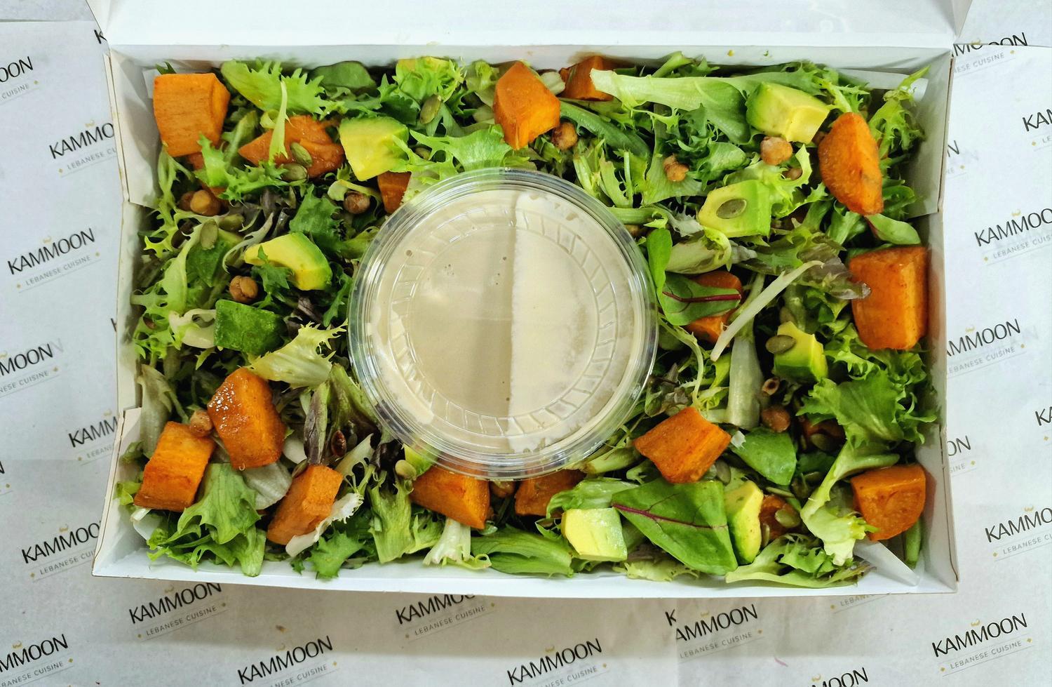 Sharing Salad Platter Sweet Potato Avocado Salad