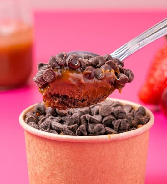 Salted Caramel Brownie Ganache Pots