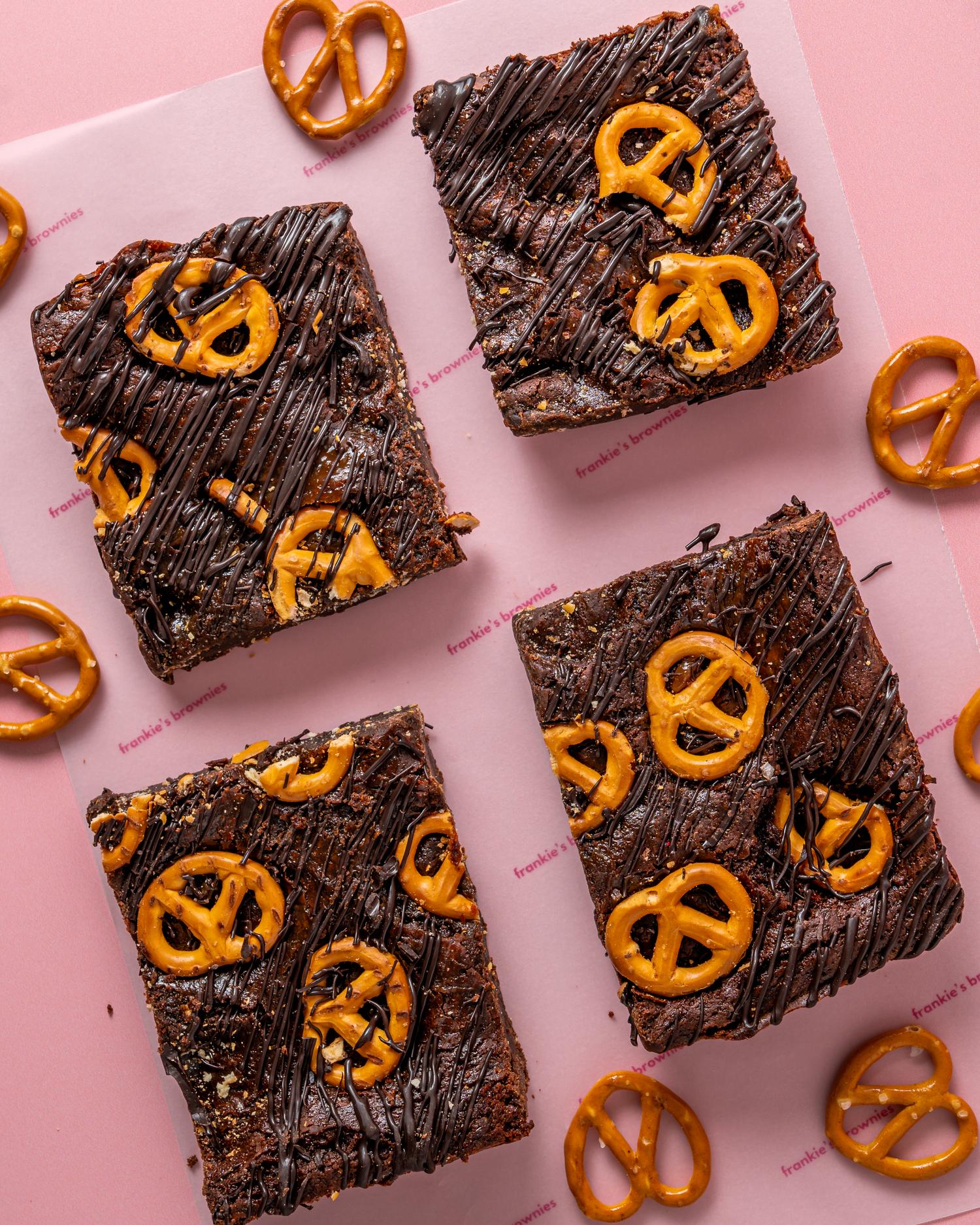 Sea Salt Caramel Pretzel Brownie 
