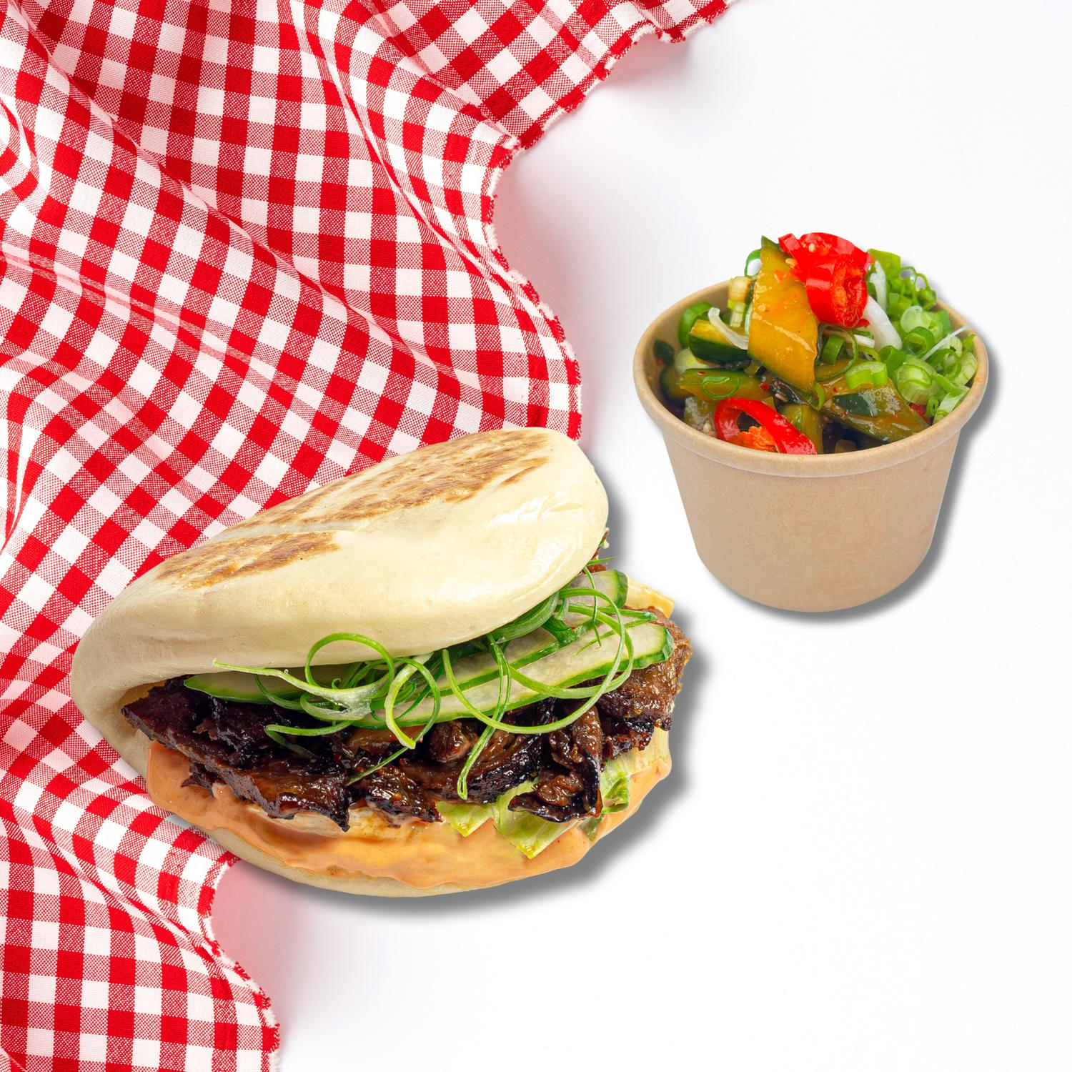 2 Bao buns + fries