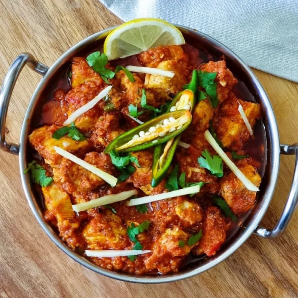 Kadai Chicken with Rice