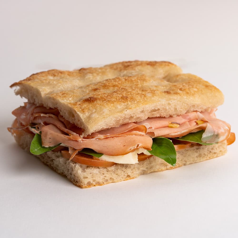 Mortadella and Caprese Focaccia