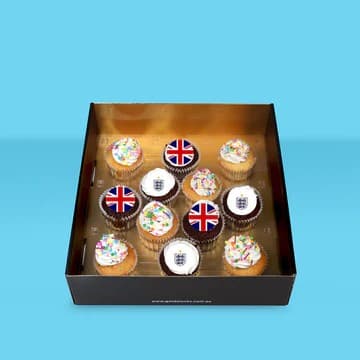 England FIFA World Cup Cupcakes (Box of 12)