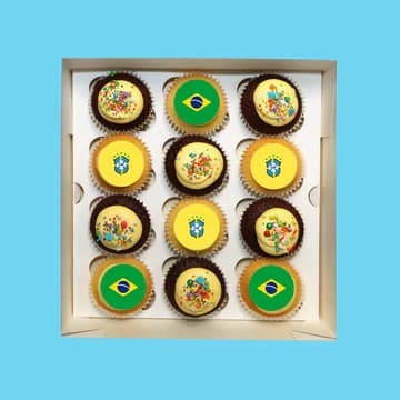 Brazil FIFA World Cup Cupcakes (Box of 12)