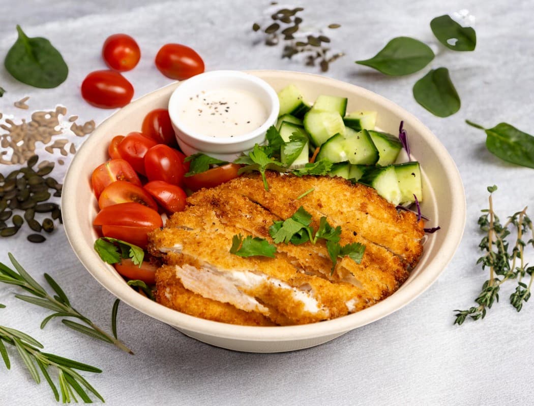 Chicken Schnitzel Salad