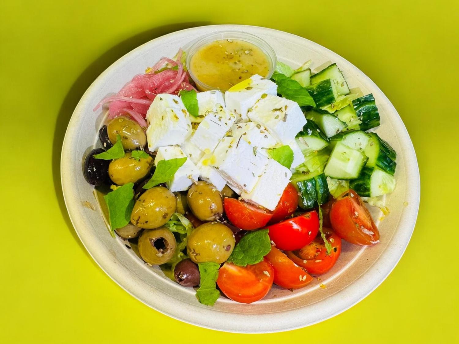 Vegan Feta Athenian salad