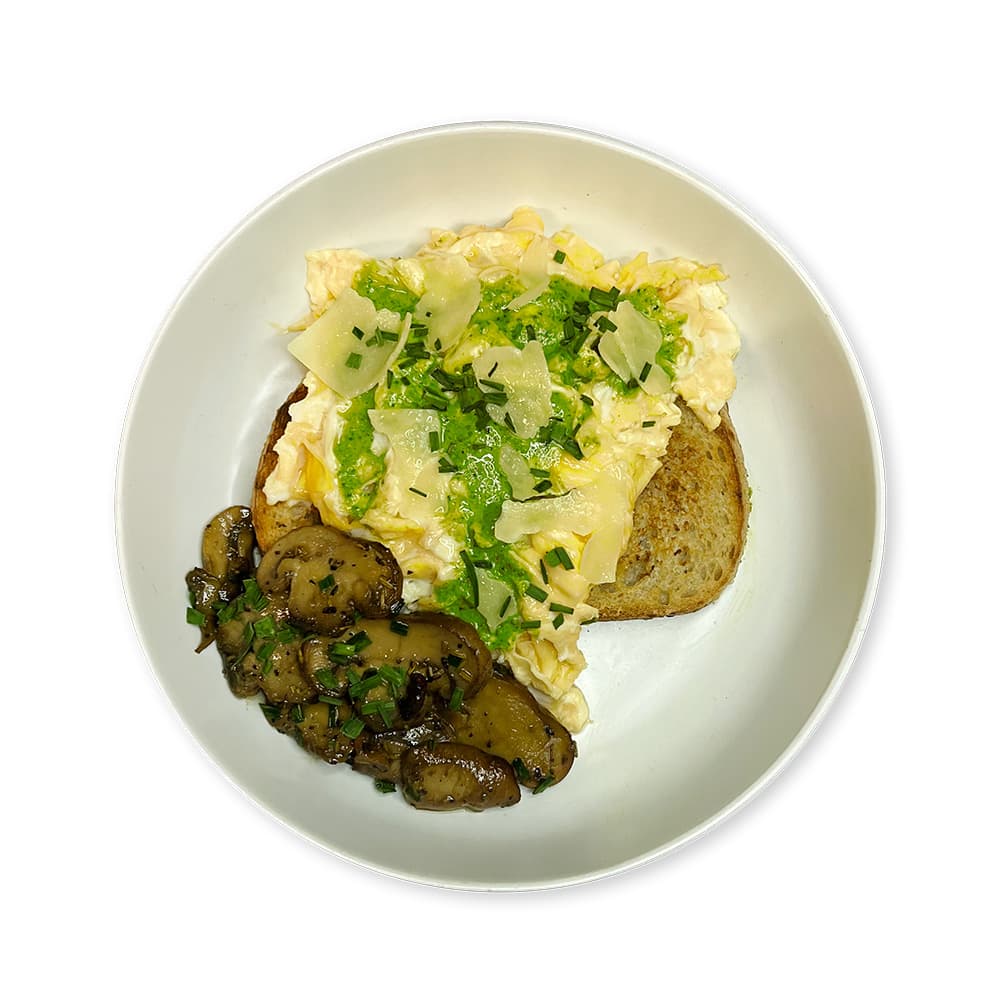 Green Eggs and Shrooms Breakfast Bowl