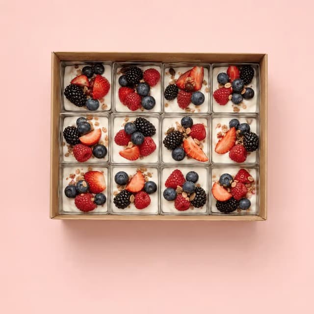 Vegan Yoghurt Pots w Seasonal Berries Box (6pcs)