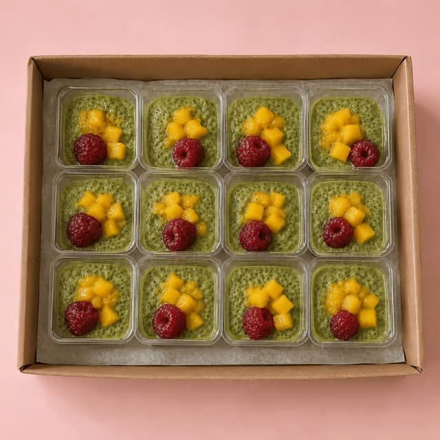 Matcha Pudding, Vanilla, Mango & Peach Box (6pcs)