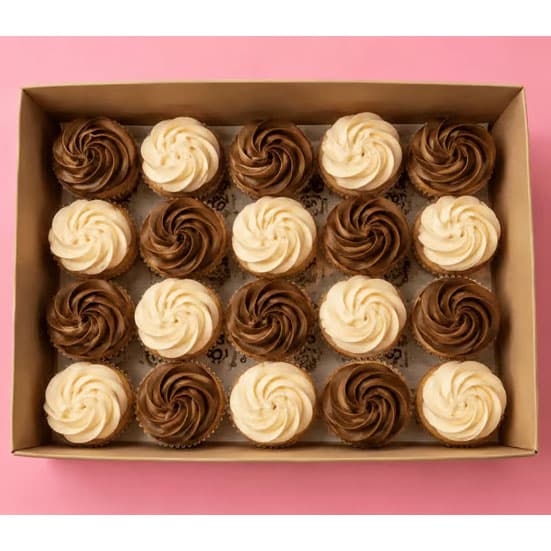 Chocolate & Vanilla Cupcake Box (18pcs)