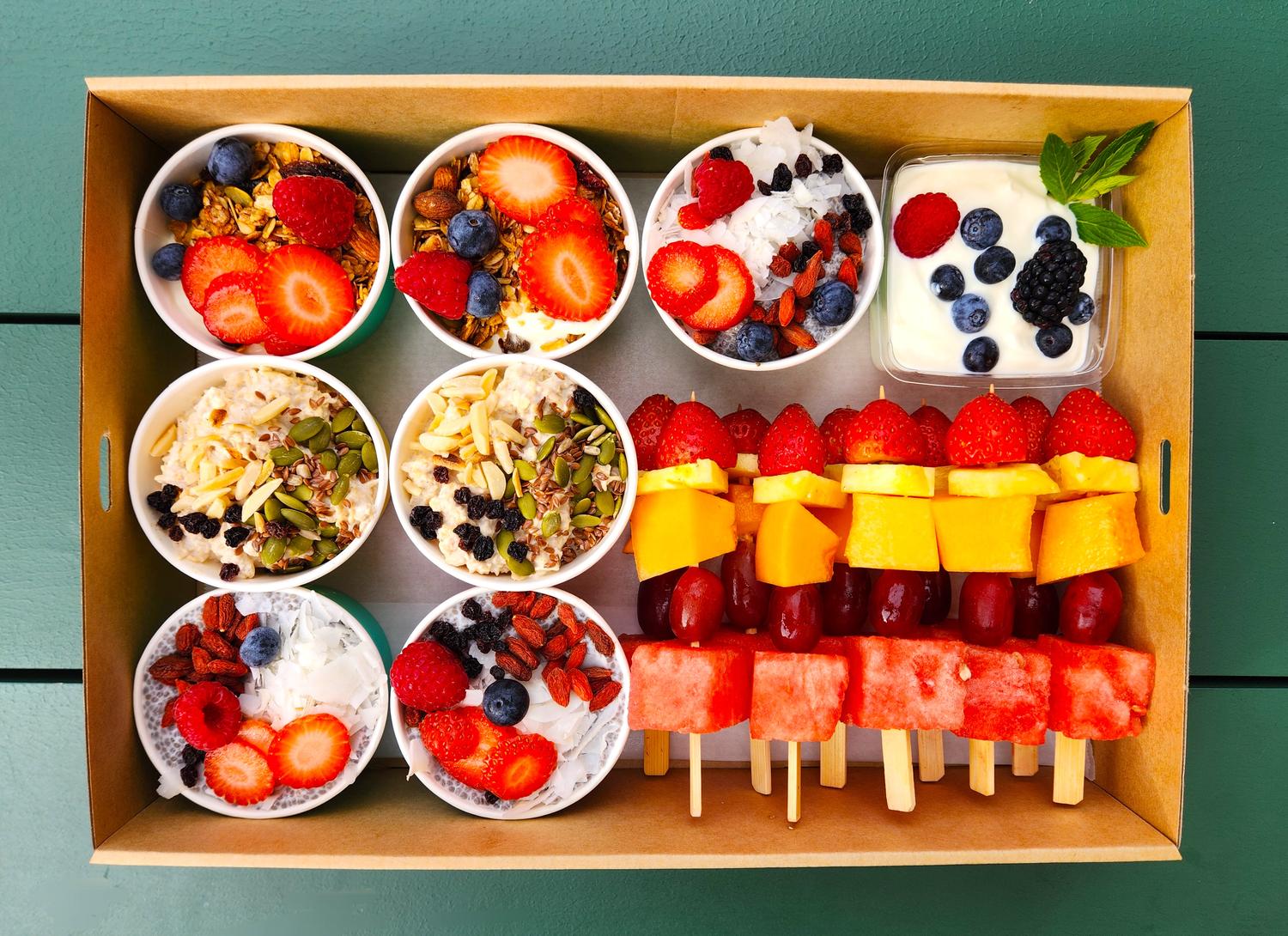 Health Pot & Fruit Kebab Combo (Box of 17)