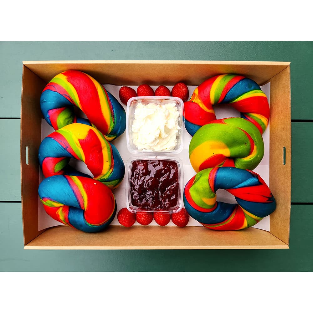 Pride Rainbow Bagels