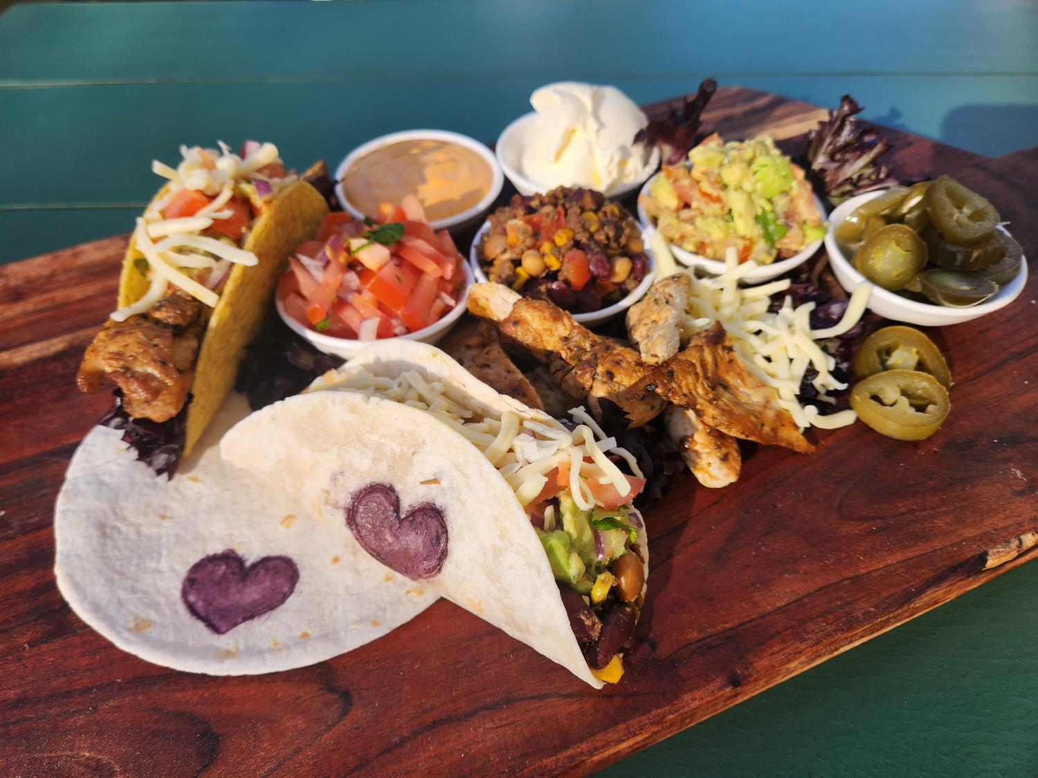 MYO Purple Heart Taco Station Buffet Drop Off