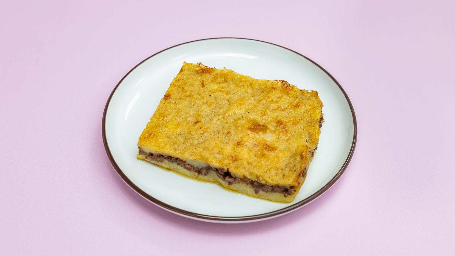 Potato soufflé with mince - Batata soufflé