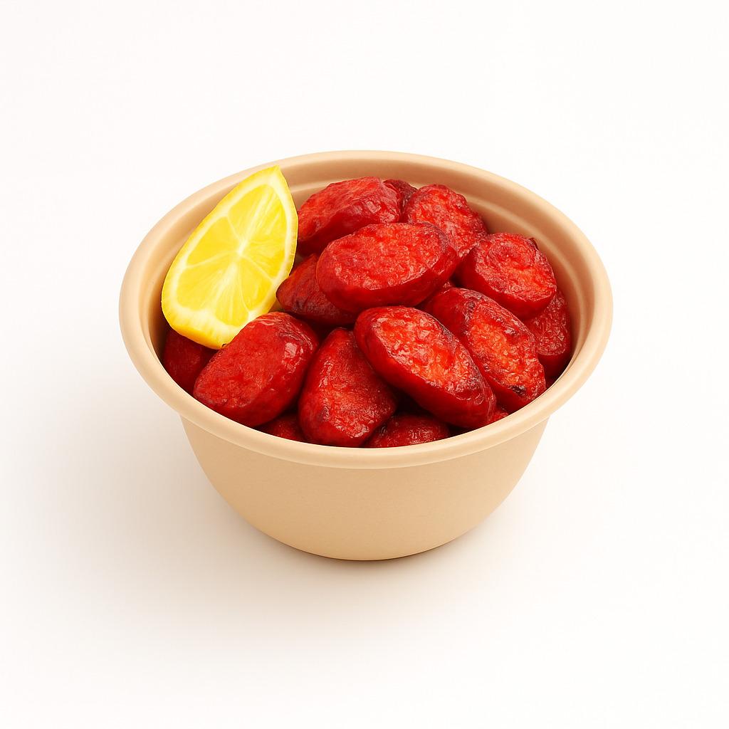 CHORIZO BITES WITH LEMON.