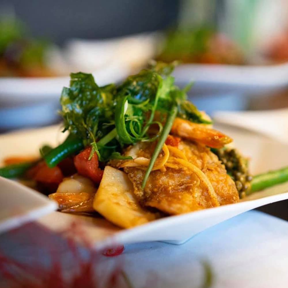 Stir-Fried Krachai Herb with Chilli