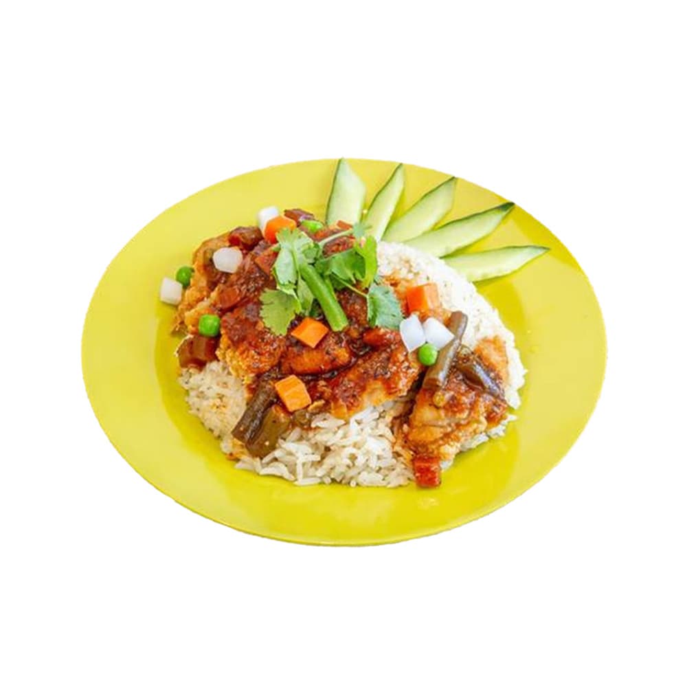 Black Pepper Crispy Chicken Rice
