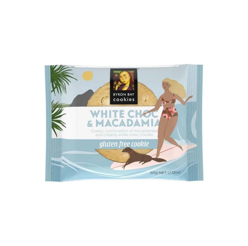 S3557Byron Bay GF White Choc Macad, 60g 12Pk