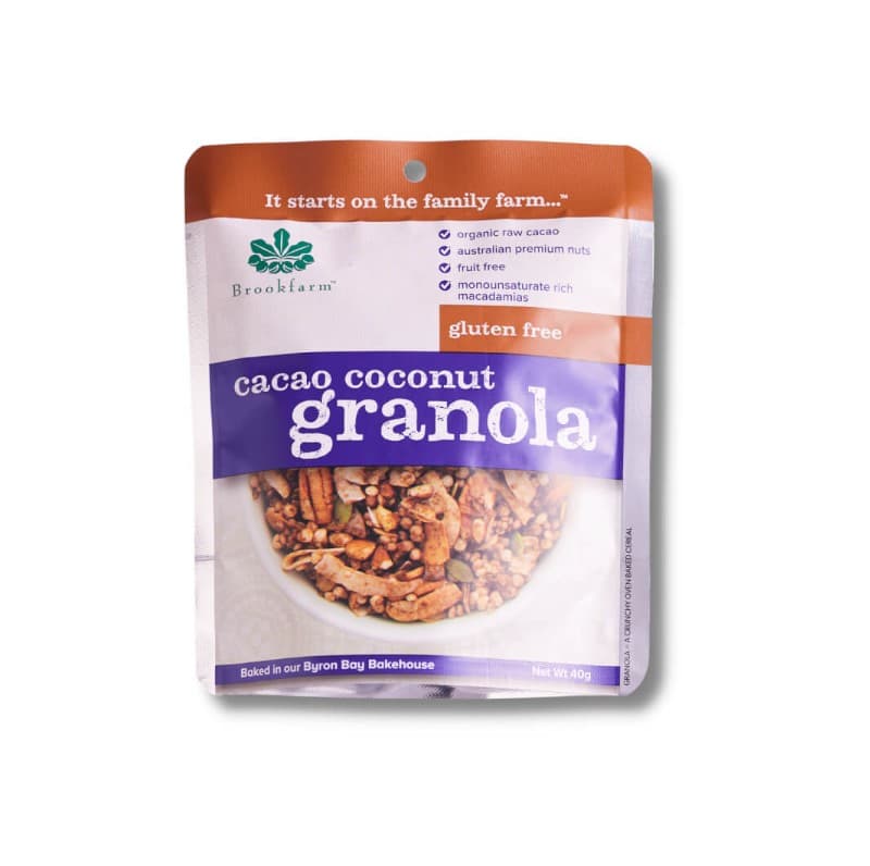 S3153Brookfarm GF Granola Cacao Coco, 40g 20Ct