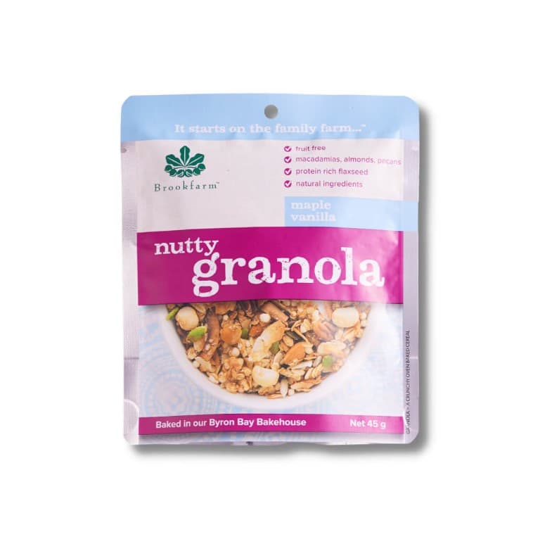 S3150Brookfarm Granola Maple Vanilla, 45g 20Ct