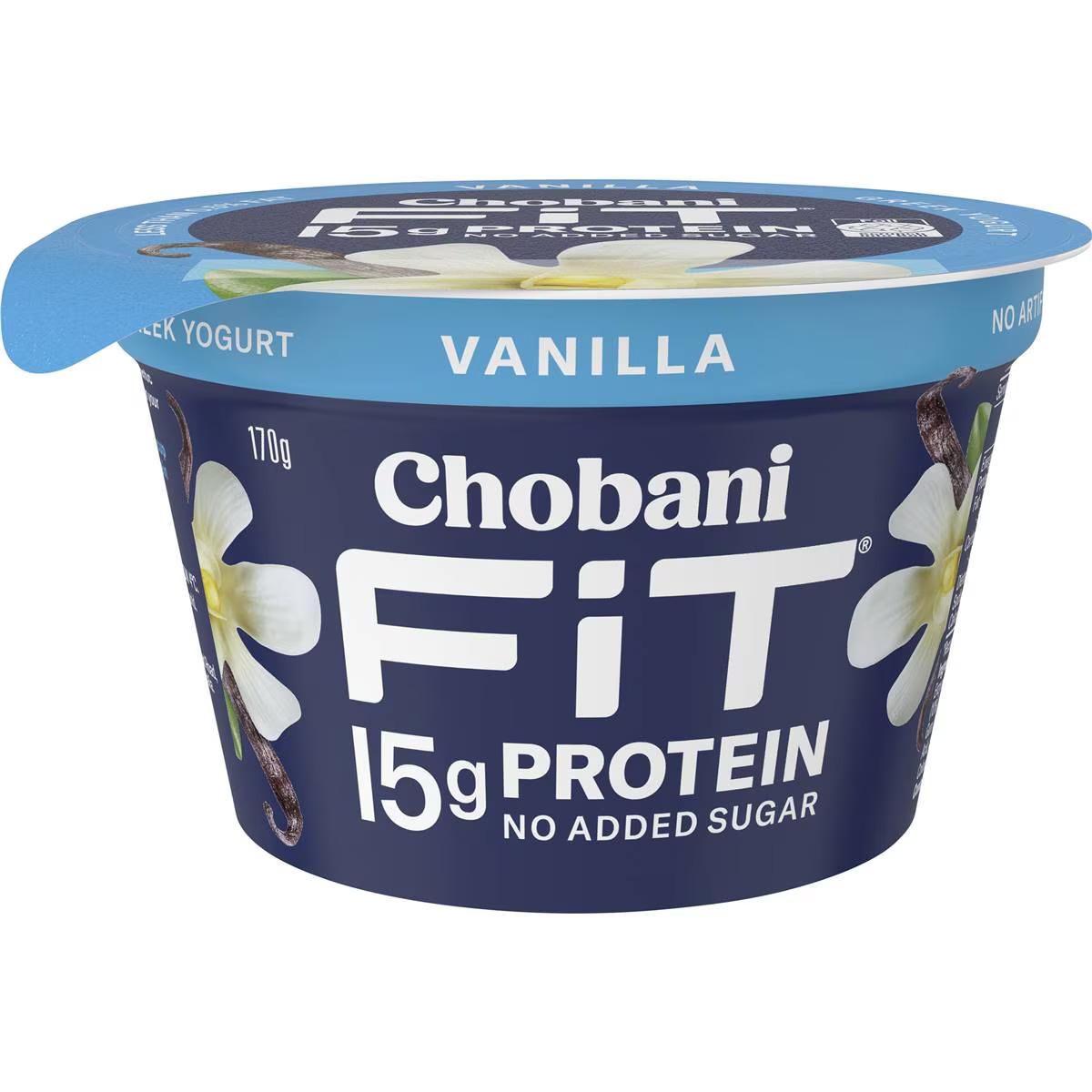 S3802Chobani Fit Protein Vanilla, 170g 8 Carton