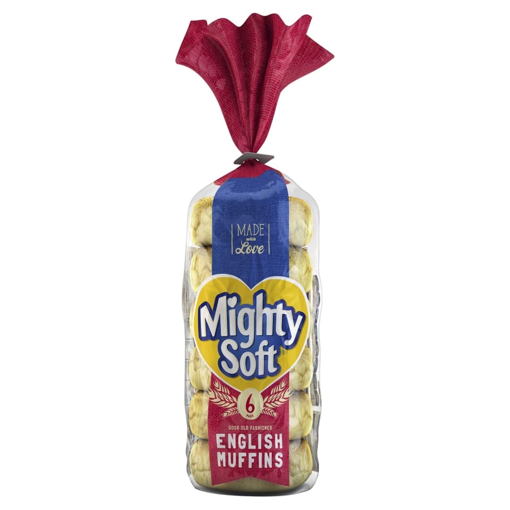 S3106Mighty Soft English Muffins Plain, 6 Pack
