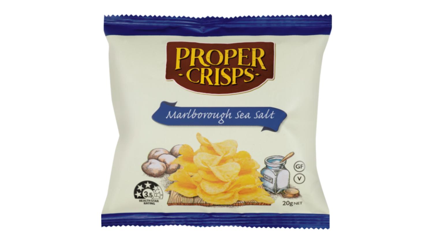 Proper Crisps - Sea Salt (20g x 50Pack)