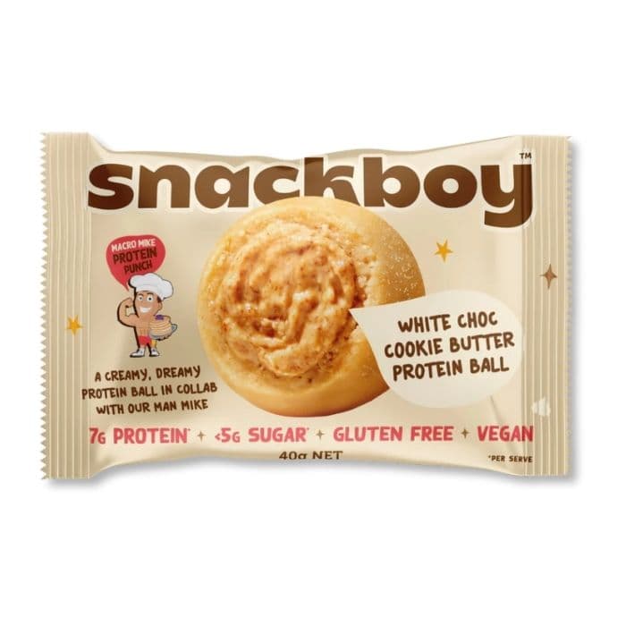 Snackboy, PBall White Choc Cookie Butter 12 x 40g