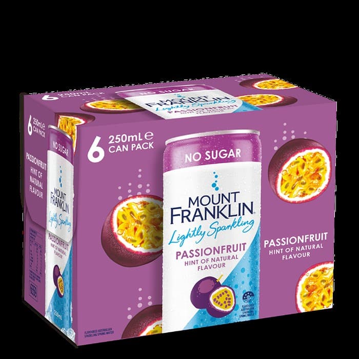Mt Franklin Sparkling Water Passionfruit 250ml24pk