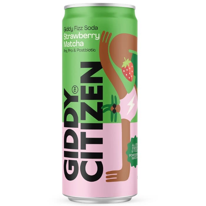Giddy Citizen Soda Strawberry Matcha 330ml 12pk