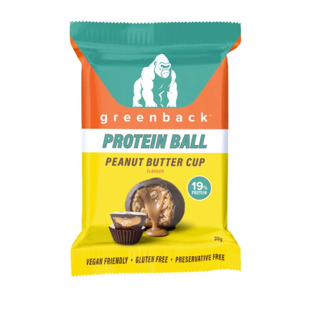 Greenback, Protein Ball Peanut Butter 50g 12pk