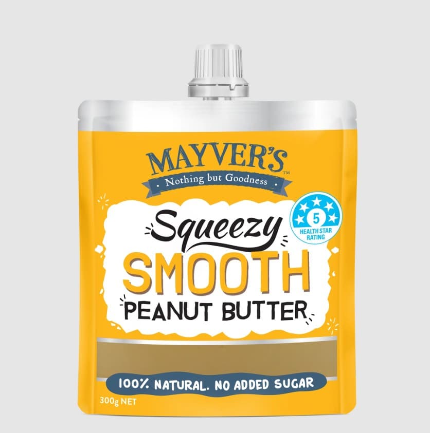 Mayver's Smooth Peanut Butter Squeezy Spreads 300g