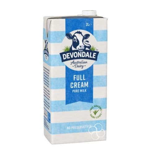 Devondale Long Life Milk Full Cream, 2L