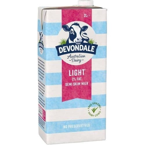 Devondale Long Life Milk Semi Skim, 2L