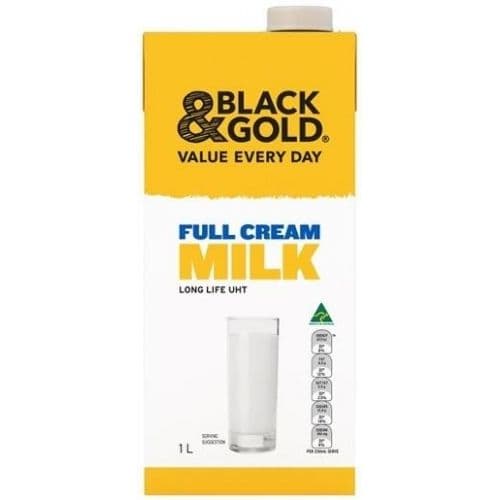 Black and Gold Long Life Full Cream Milk, 1L