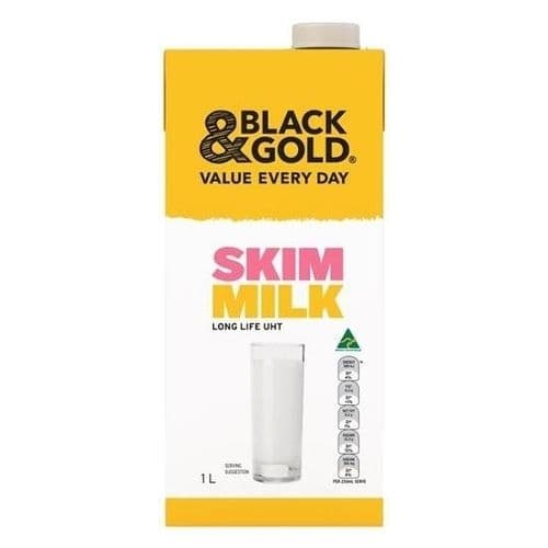 Black and Gold Long Life Skim Milk, 1L