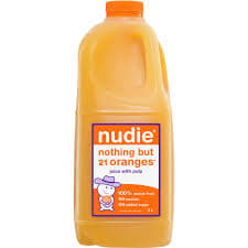 Nudie Nothing But Orange Juice w Pulp 2L, 1 Unit