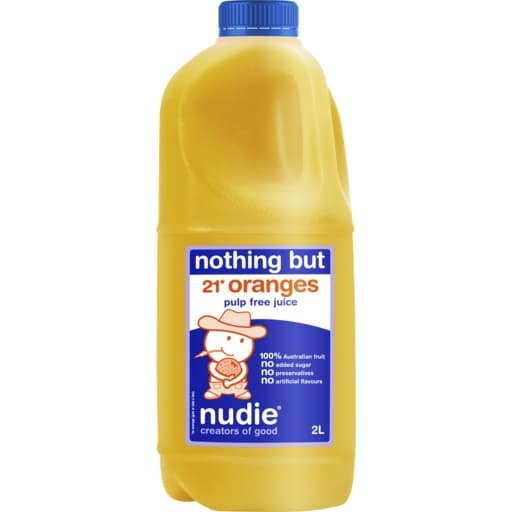 Nudie Nothing But Orange Pulp Free Juice 2L,1 Unit