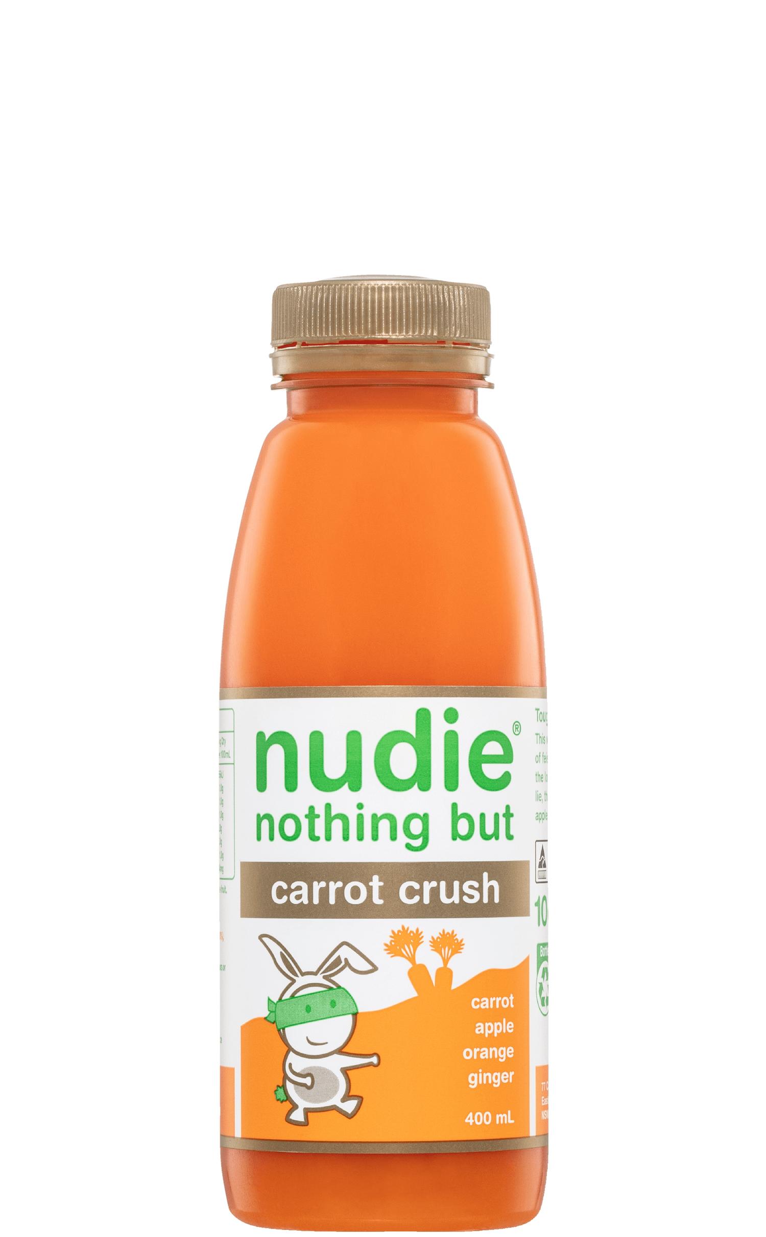 Nudie Nothing But Carrot Crush Juice 400ML,6Ctn