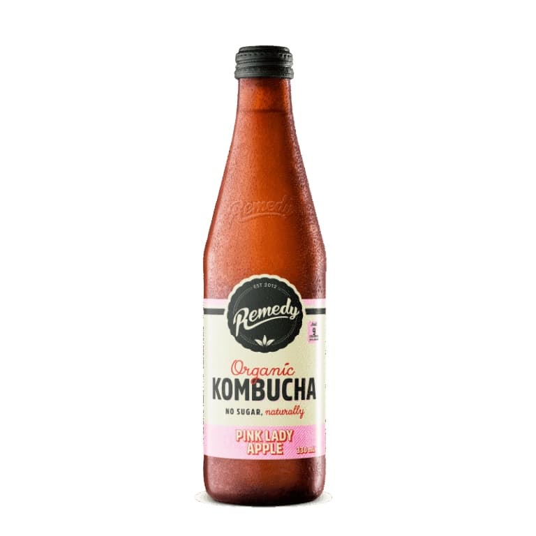 Remedy Pink Lady Apple Kombucha 330ML, 12Ctn