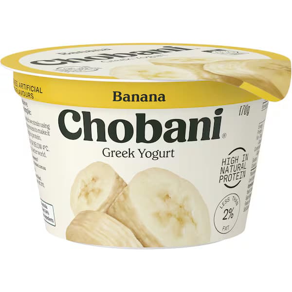 Chobani Banana Greek Yoghurt 160G, 8Pk