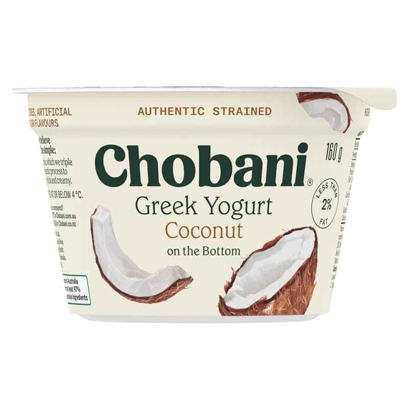 Chobani Coconut Greek Yoghurt 160G, 8Ctn