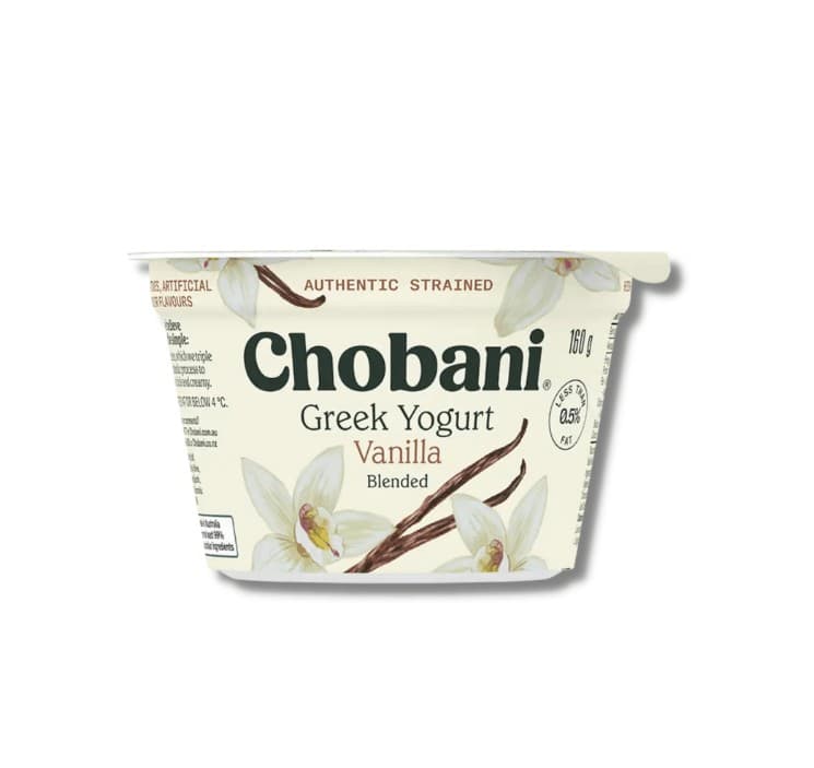 Chobani Vanilla Greek Yoghurt 160G, 8Ctn