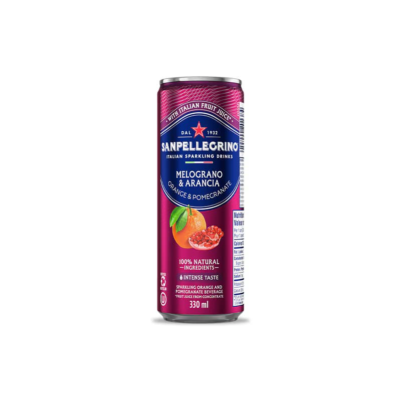 San Pellegrino Melograno & Arancia 330ML, 24Ctn