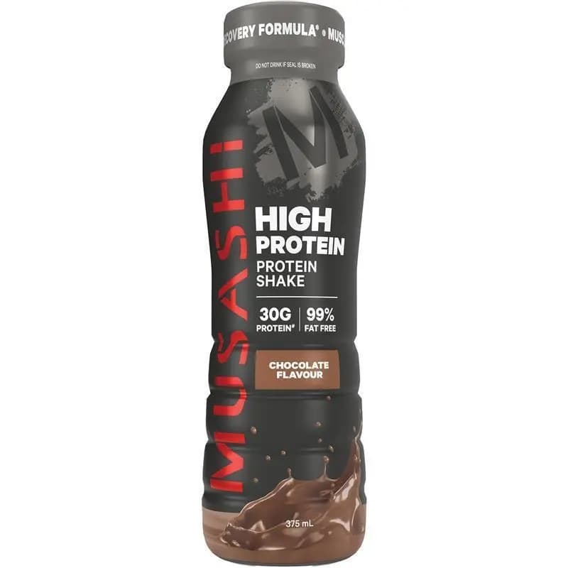 Musashi High Protein Chocolate Shake 375ML, 6Ctn