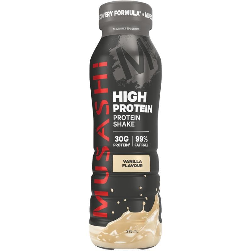 Musashi Vanilla Protein Shake 375ML, 6Ctn